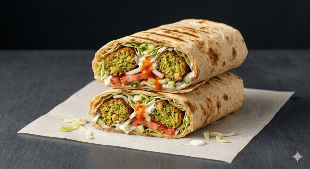 Kebab wegetariański w cieście